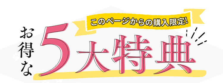 お得な5大特典